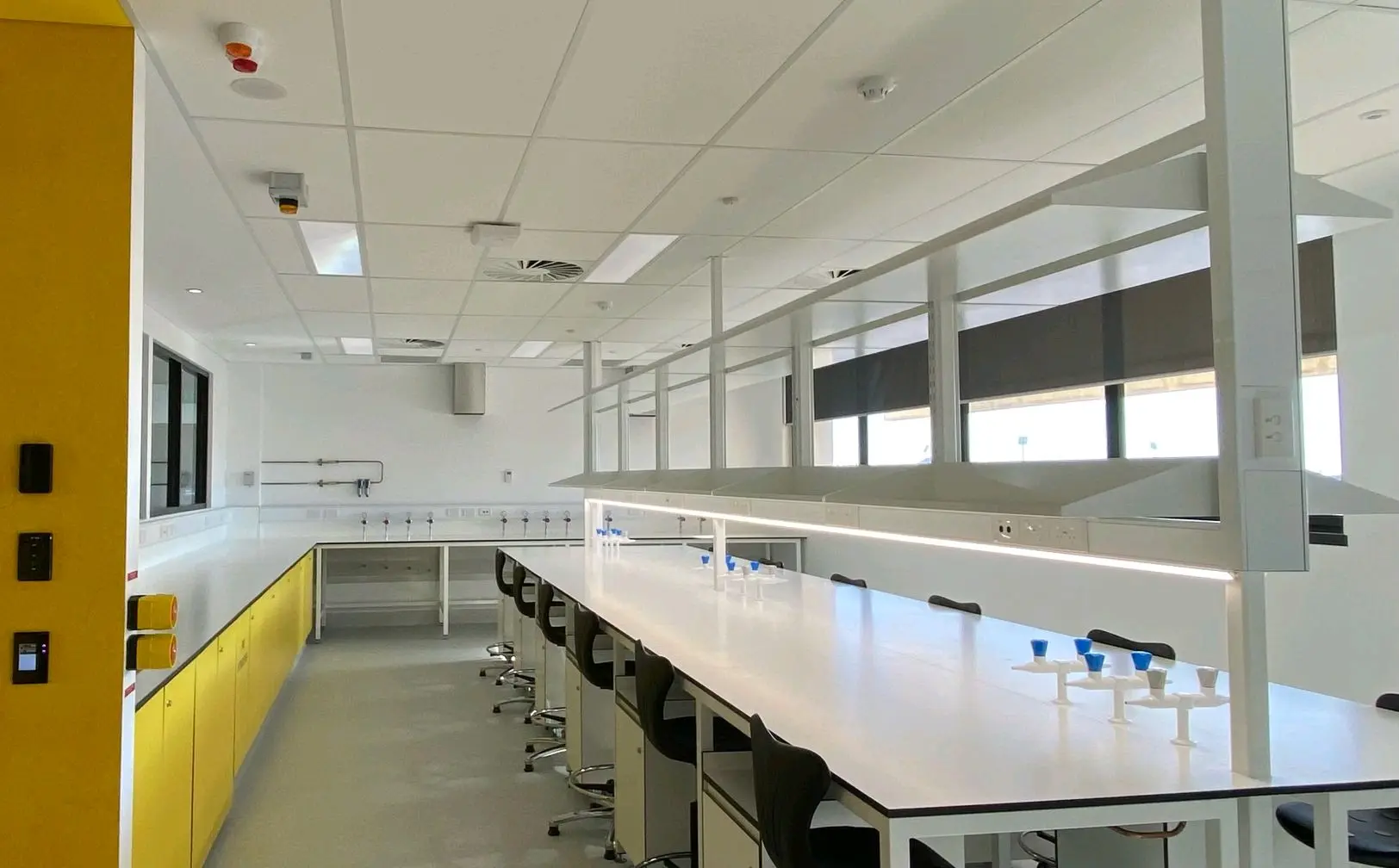 Inside the Helen Mayo Building laboratory, in South Australia, where Industry Medical Piping Systems installed the gas and medical piping.